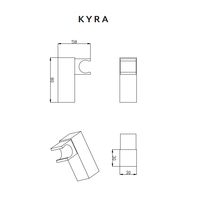 Kyra-Hand-Shower-Holder-Specification-2