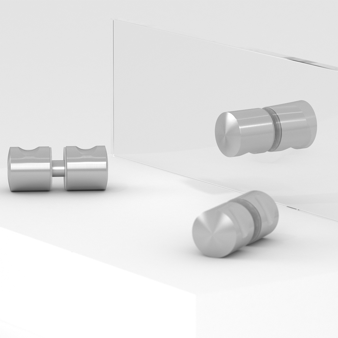 Livio Shower Door Handle Stainless Steel NZ ABI Bathrooms