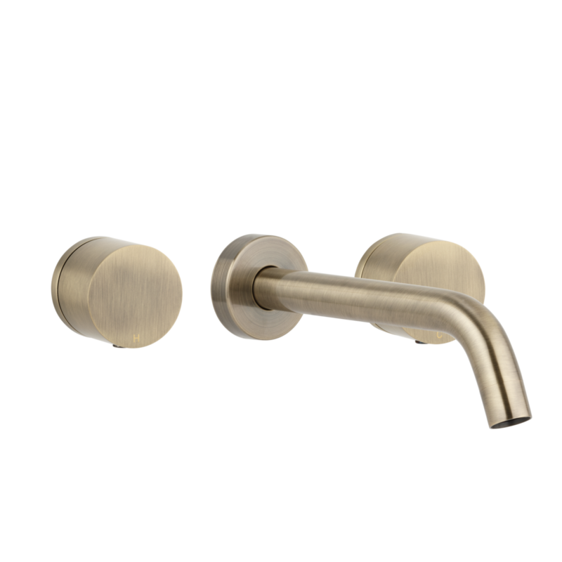 Milani assembly taps and spout set brushed brass