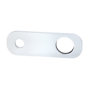 Rounded Rectangle Mixer & Spout Backplate - Chrome