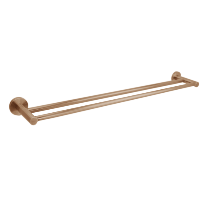 Cali Double Towel Rail 750mm Brushed Copper (NZ) ABI Bathrooms