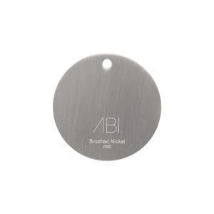 Colour Sample - Brushed Nickel (PVD) - Solid Brass