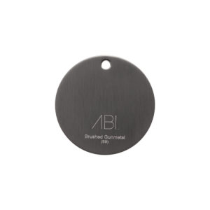 Colour Sample - Brushed Gunmetal (PVD) - Solid Brass