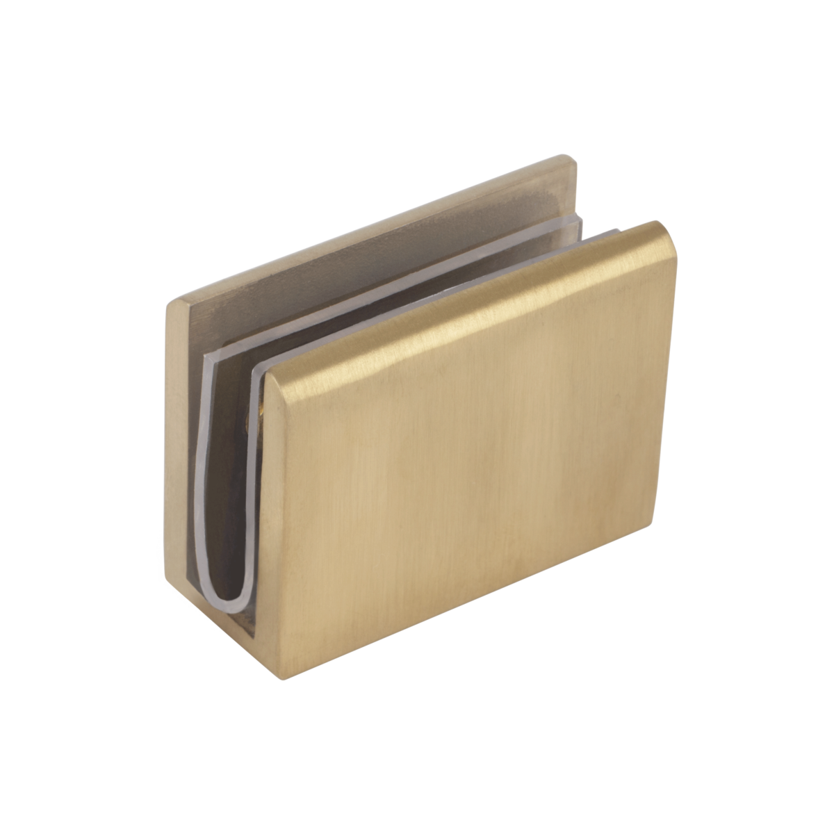 Pius Glass Panel Clip Brushed Brass Nz Abi Bathrooms Interiors