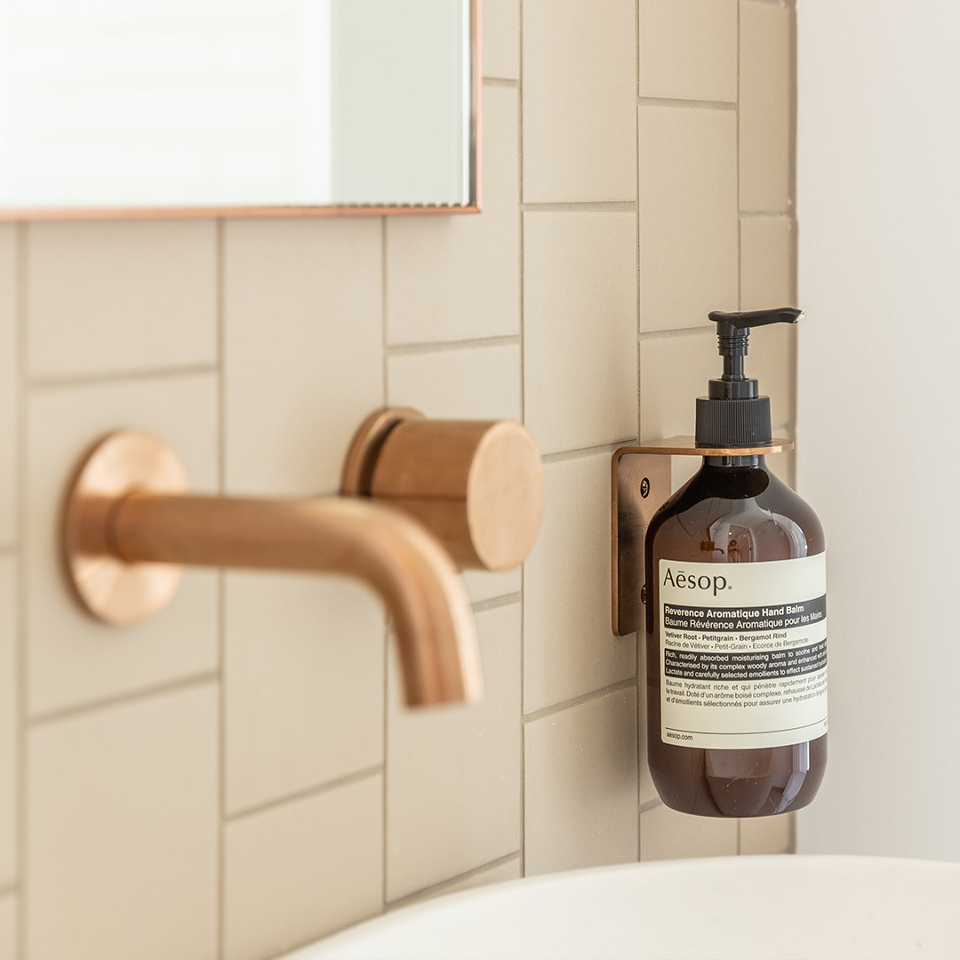 Soap Dispenser Holder, Aesop Holder, Wall Mounted Bottle Holder